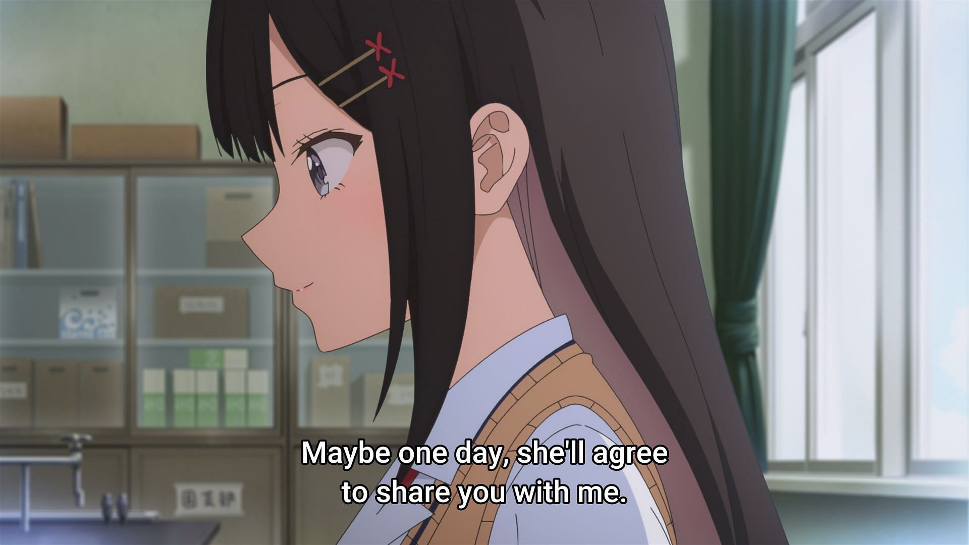 Rion hopes for Himari to share Yuu with her (Image via J.C.Staff)